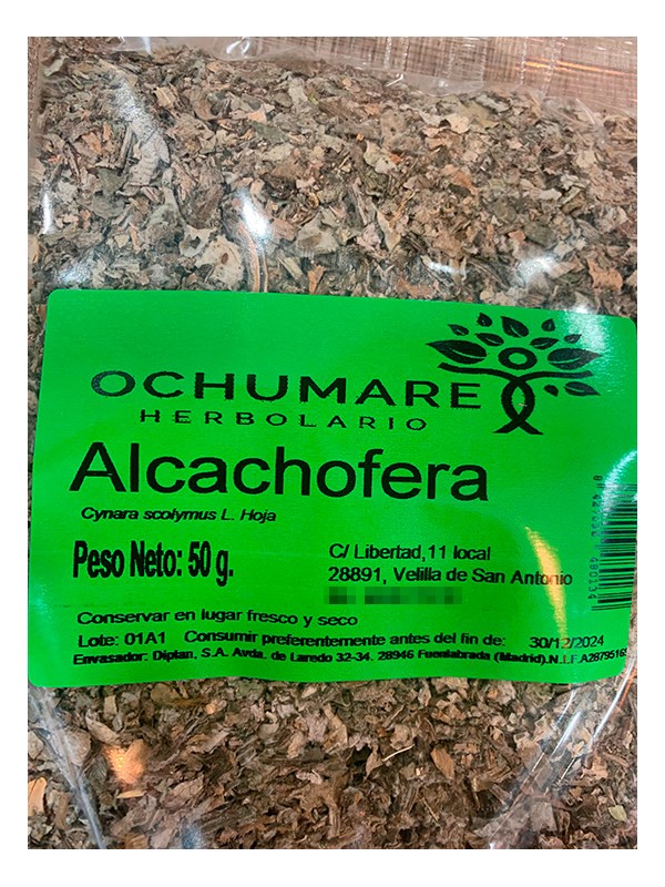 Alcachofera o Alcachofa  en bolsa. 50g